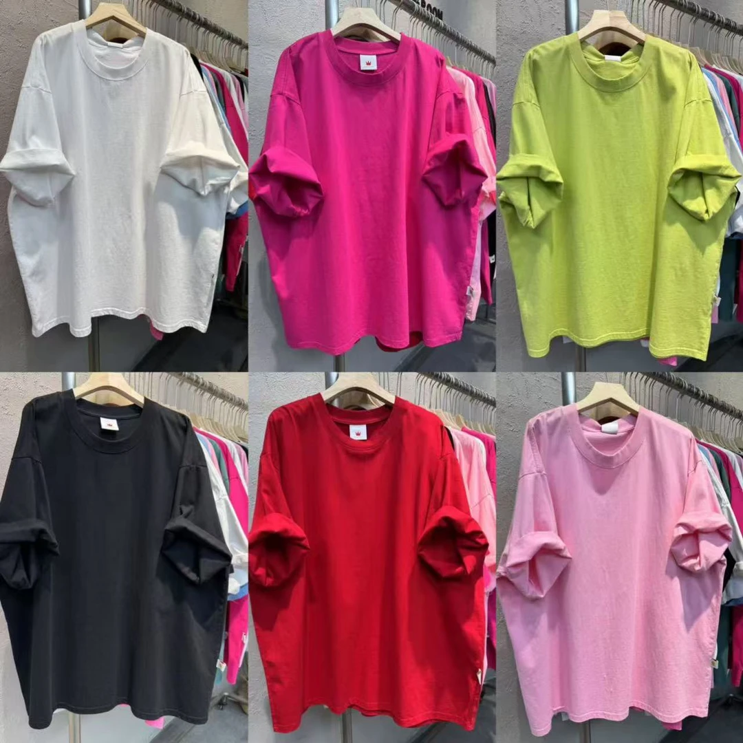 8101韩版糖果色高品质休闲宽松时尚减龄大版短袖百搭简约T恤女