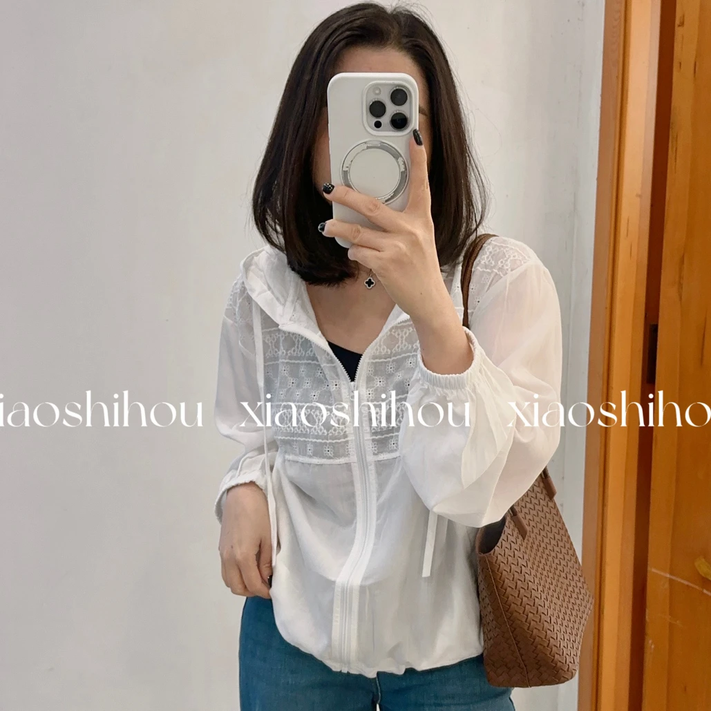 小时候女装店钩花防晒衣08108