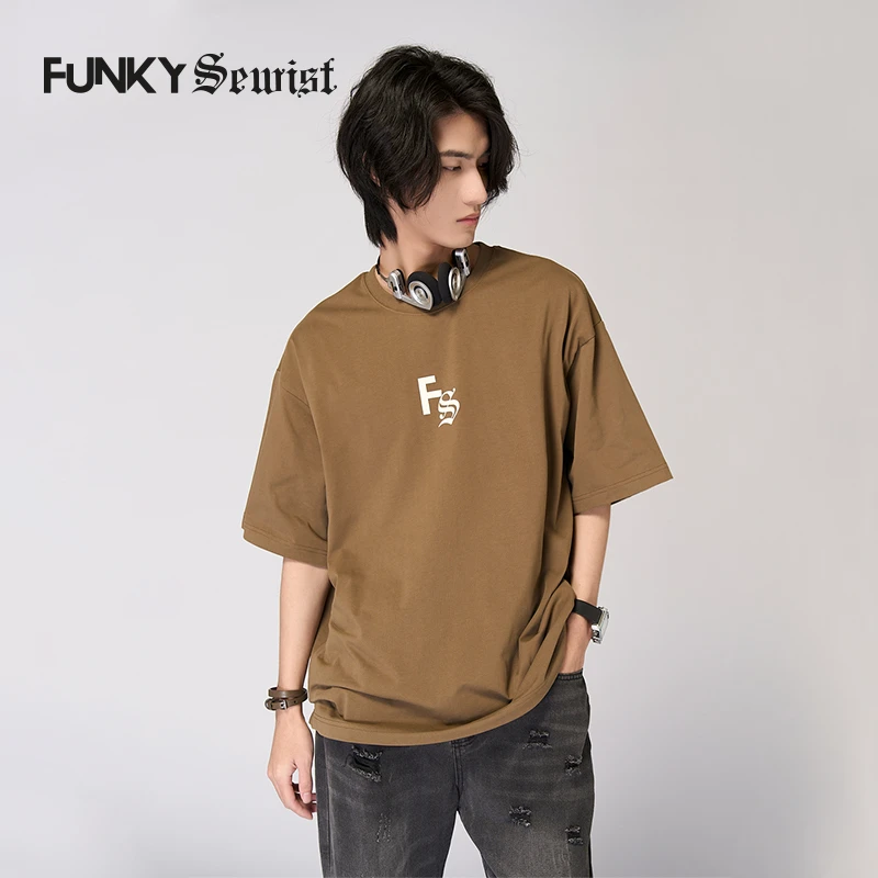 FUNKY SEWIST男女同款短袖t恤纯棉韩国潮牌休闲宽松透气情侣上衣