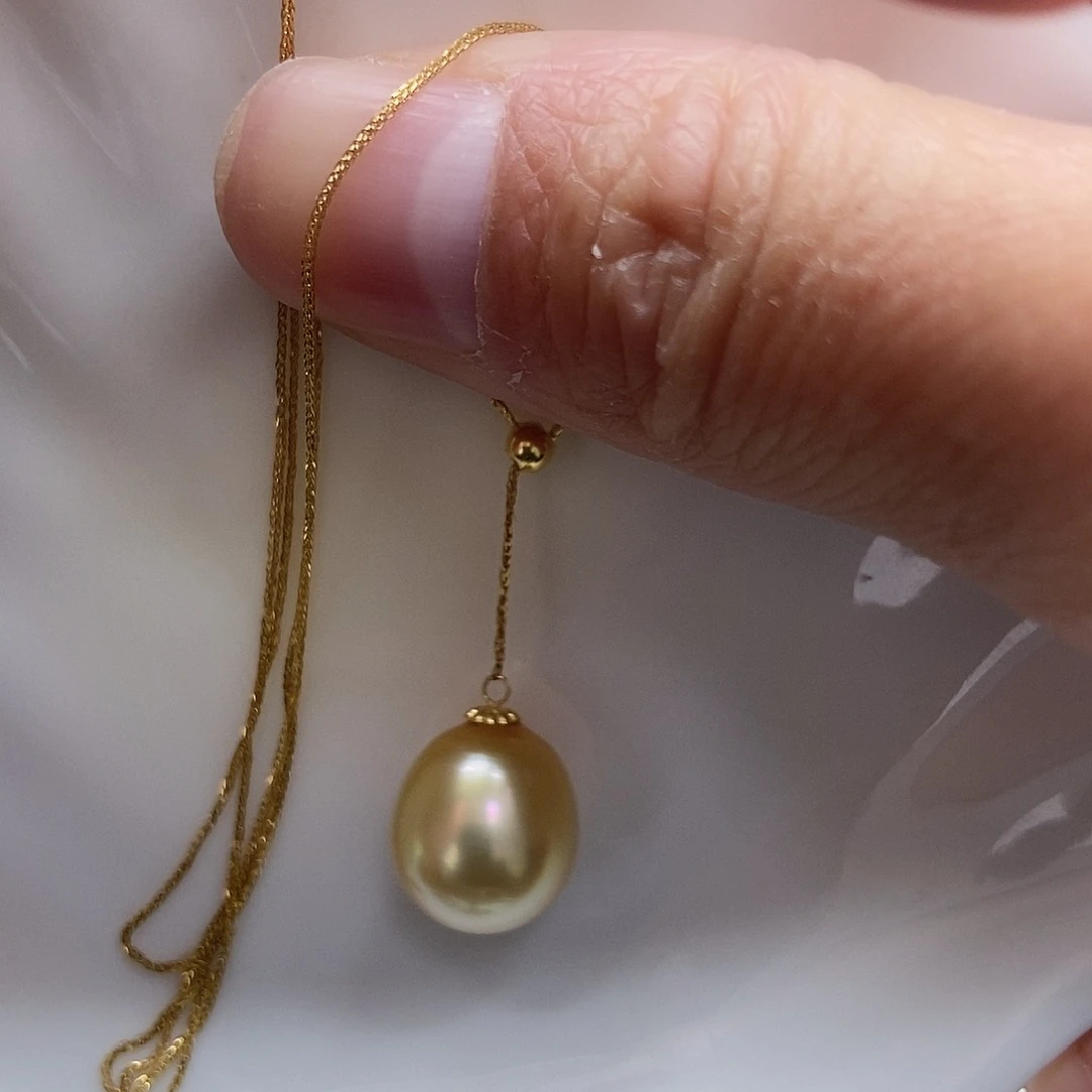 18K金镶嵌海水珍珠套链