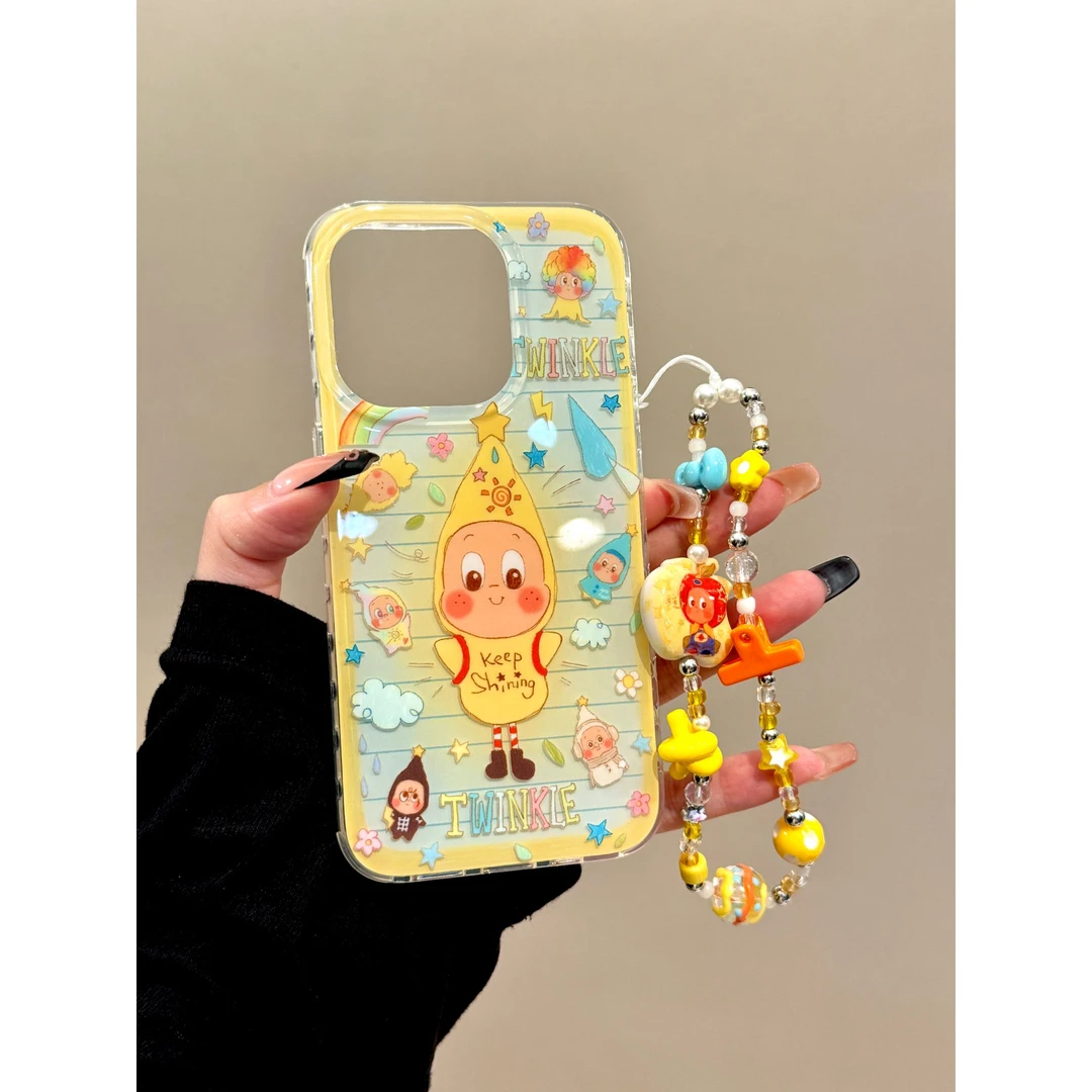 适用苹果iphone17promax可爱星星16pro创意链条15ins韩系14手机壳