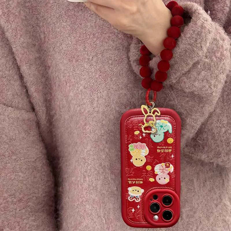 画蛇添福适用苹果16pro手机壳女全包防摔华为mate70小众OPPO荣耀