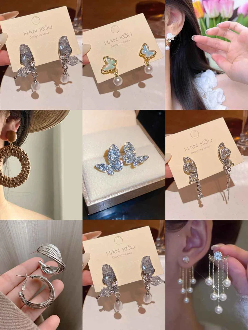 合金耳饰 2号简约法式小众饰品 直播间扣号 一单一付