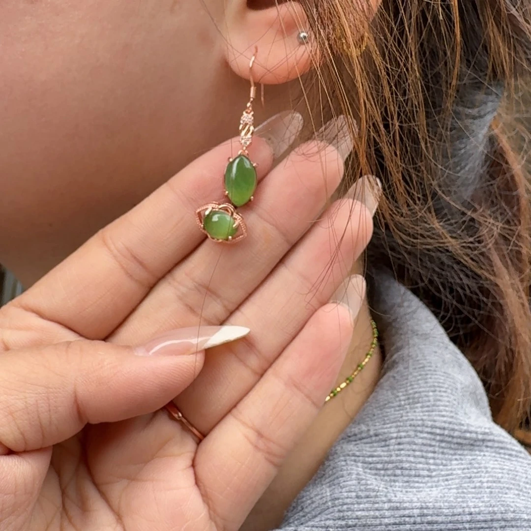 颈饰银S925镶嵌和田玉