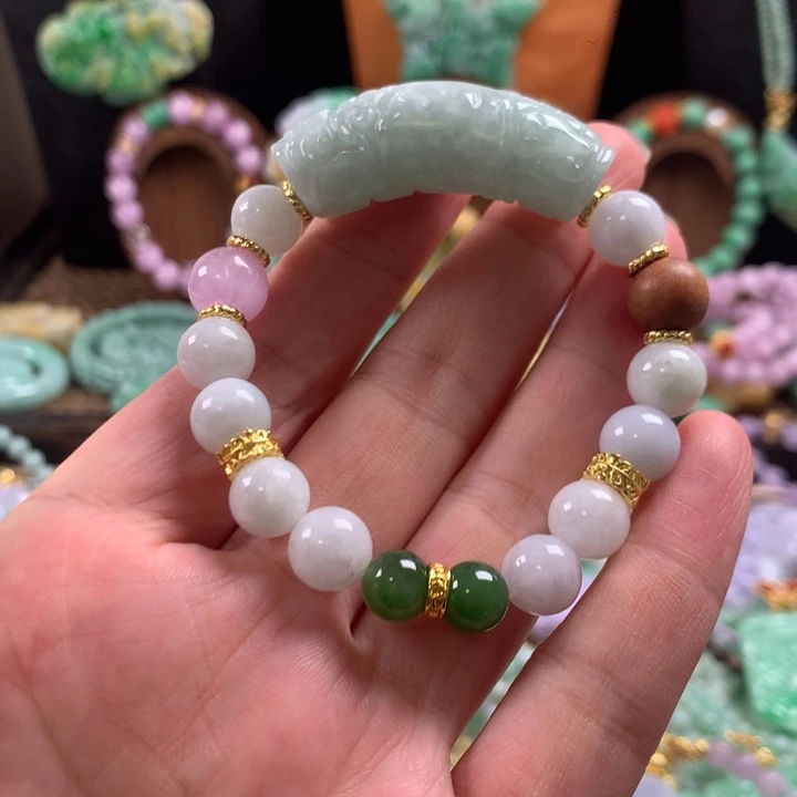 翡翠未镶嵌手链手串