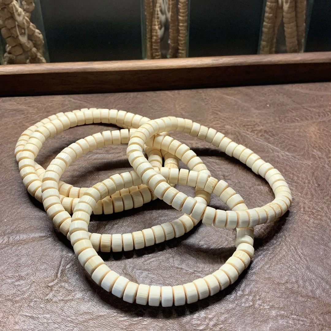 B16 实心玉竹雕刻药片手串