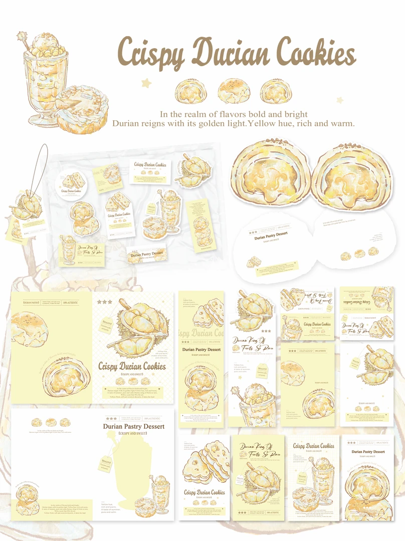 榴莲派对 无属性文创 独家哑膜 整套有优惠