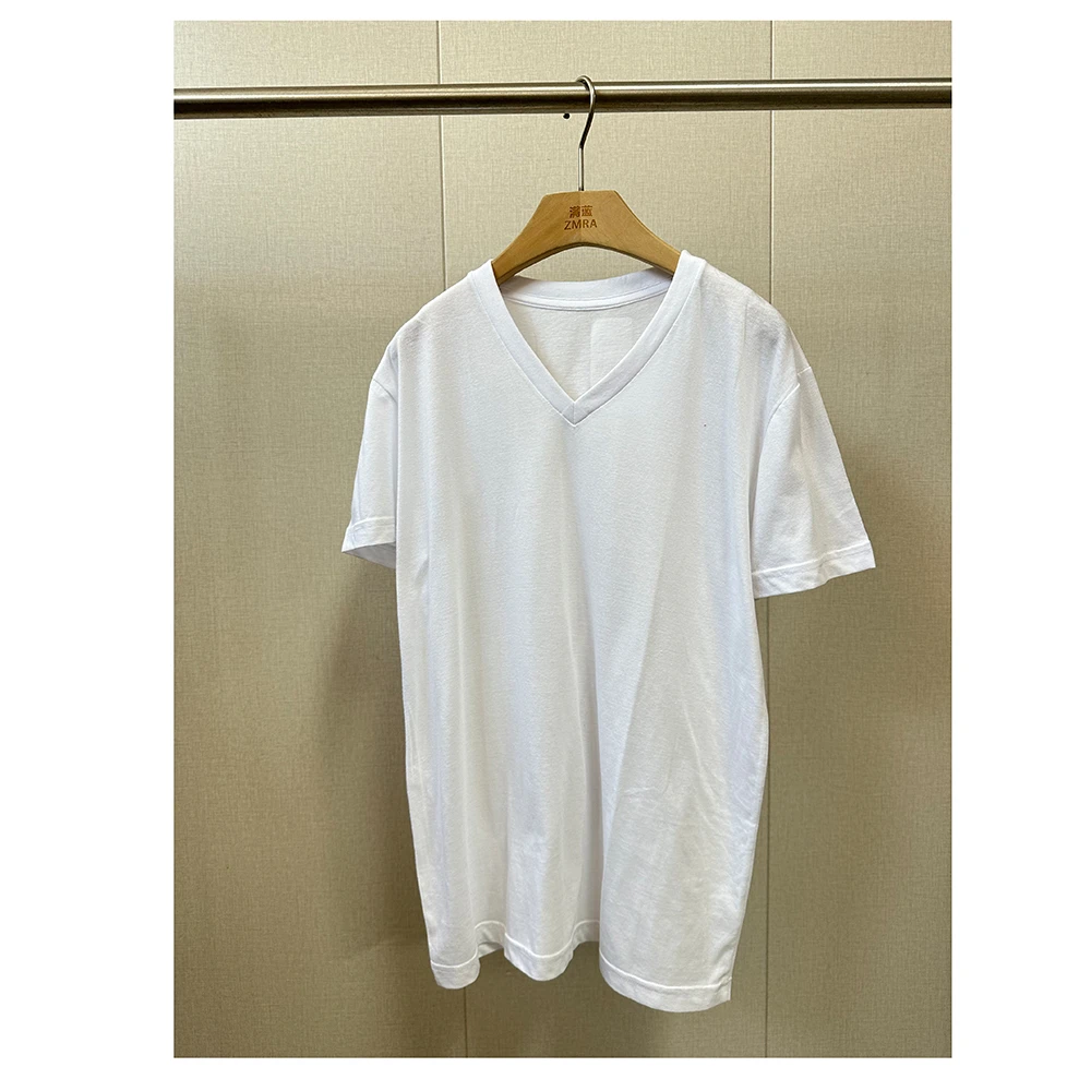 ZM616 夏季新款纯色V领短袖T恤女
