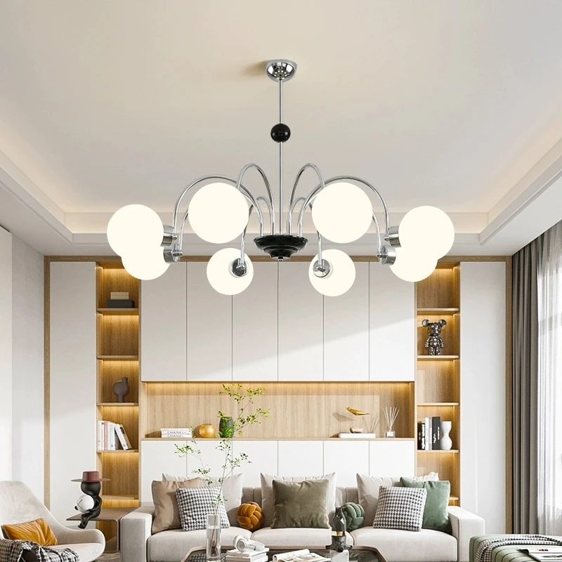 法式客厅吊灯中古vintage包豪斯餐厅卧室北欧侘寂风网红魔豆吊灯