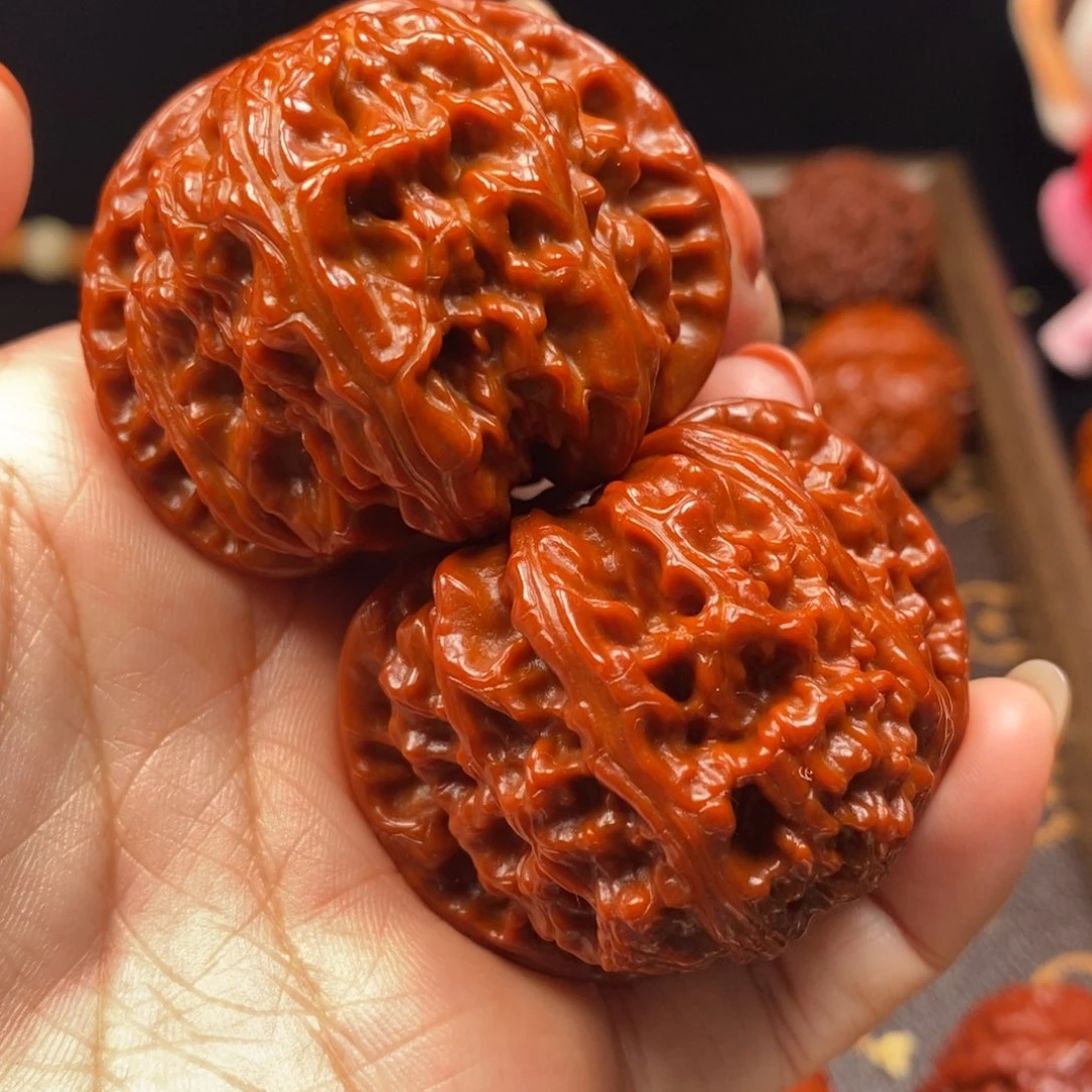 把件文玩核桃白狮子9