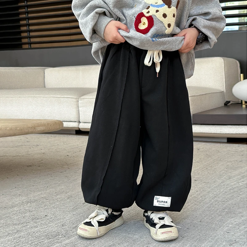 小小郑童装2025春秋款运动裤洋气宽松收口幼儿园男宝卫裤男童裤子