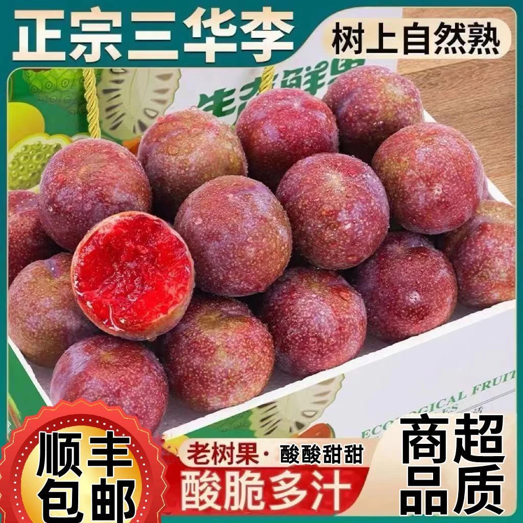 礼盒装湖南正宗红心李三华李新鲜采摘酸甜脆口应季水果