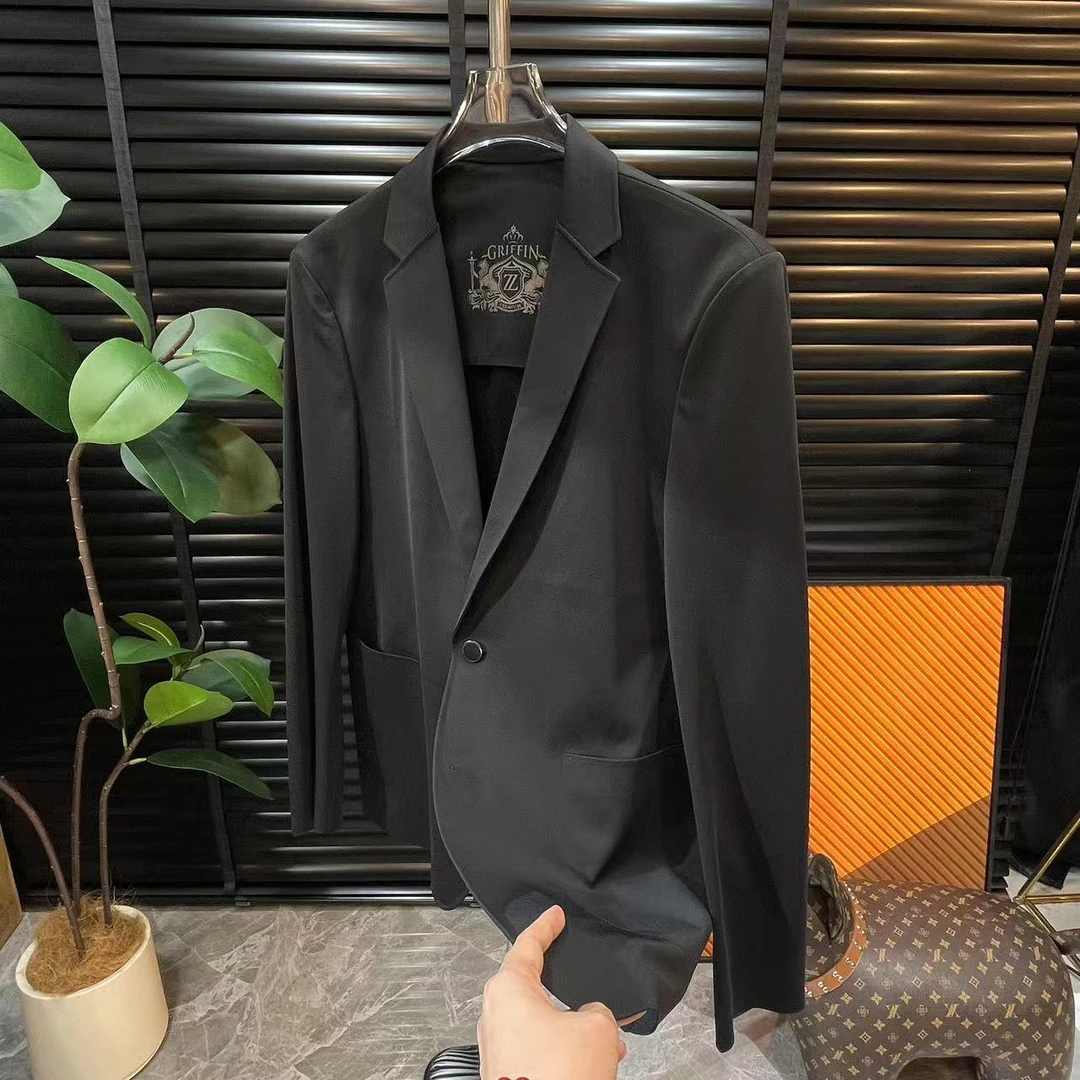 L65158夏季轻薄无里衬舒适透气男士修身西服