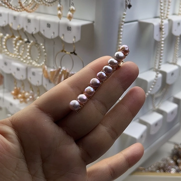 发夹淡水珍珠未镶嵌