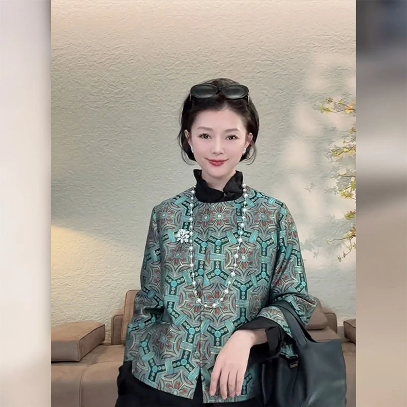 气质高端新中式女装国风外套女2025秋季新款改良唐装复古上衣女款