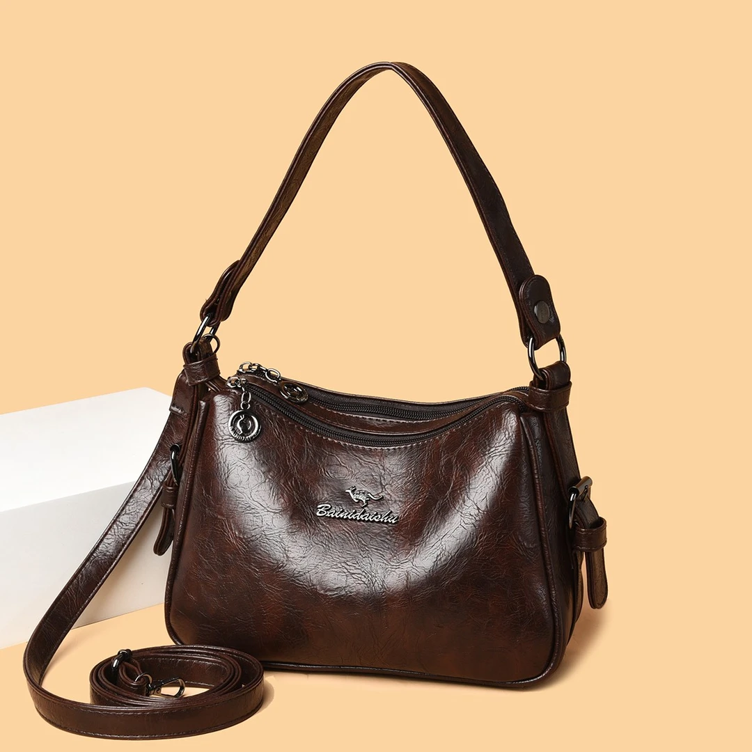 女士斜跨包时尚休闲百搭中年单肩妈妈包肩包