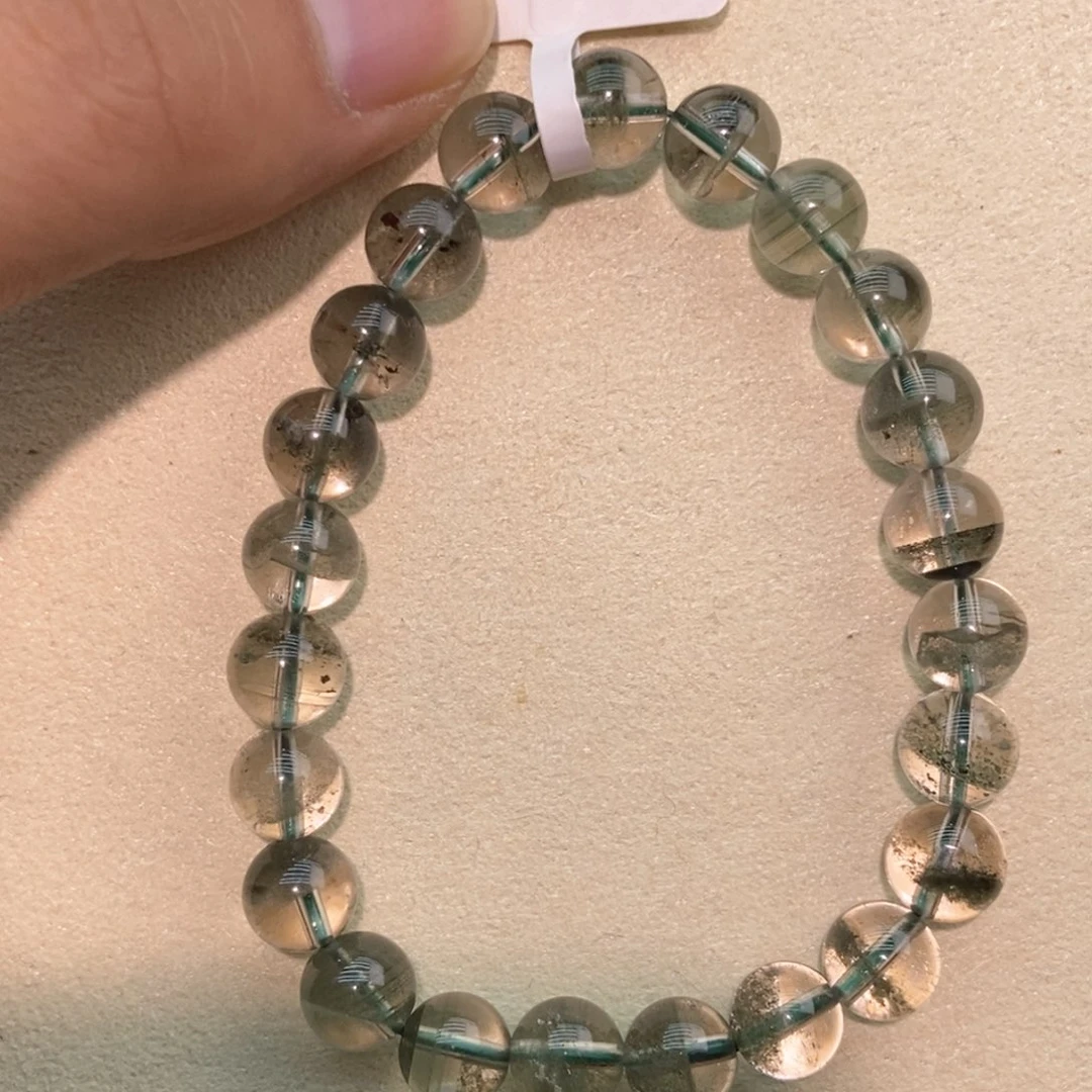 水晶未镶嵌手链卡8绿幽灵千层