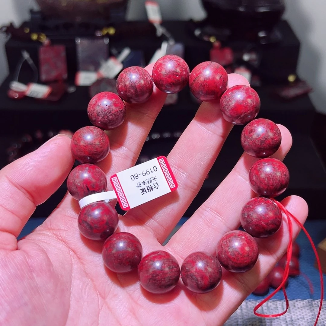 天然辰砂天然朱砂手串79.6