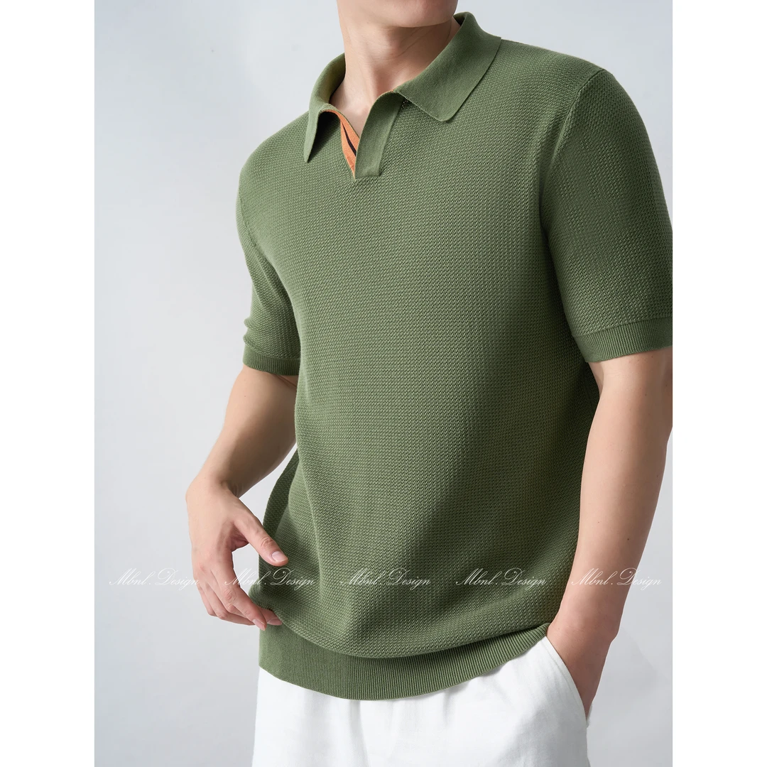 MBNL-F「睿雅格调」秦磊男装单边织法透气精梳棉POLO衫LL-WSSY1056