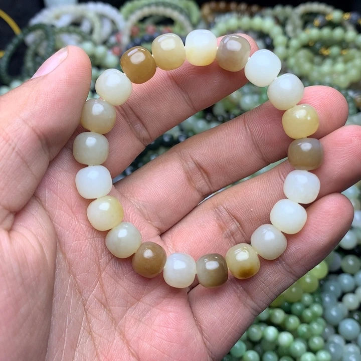 和田玉未镶嵌手串俄料