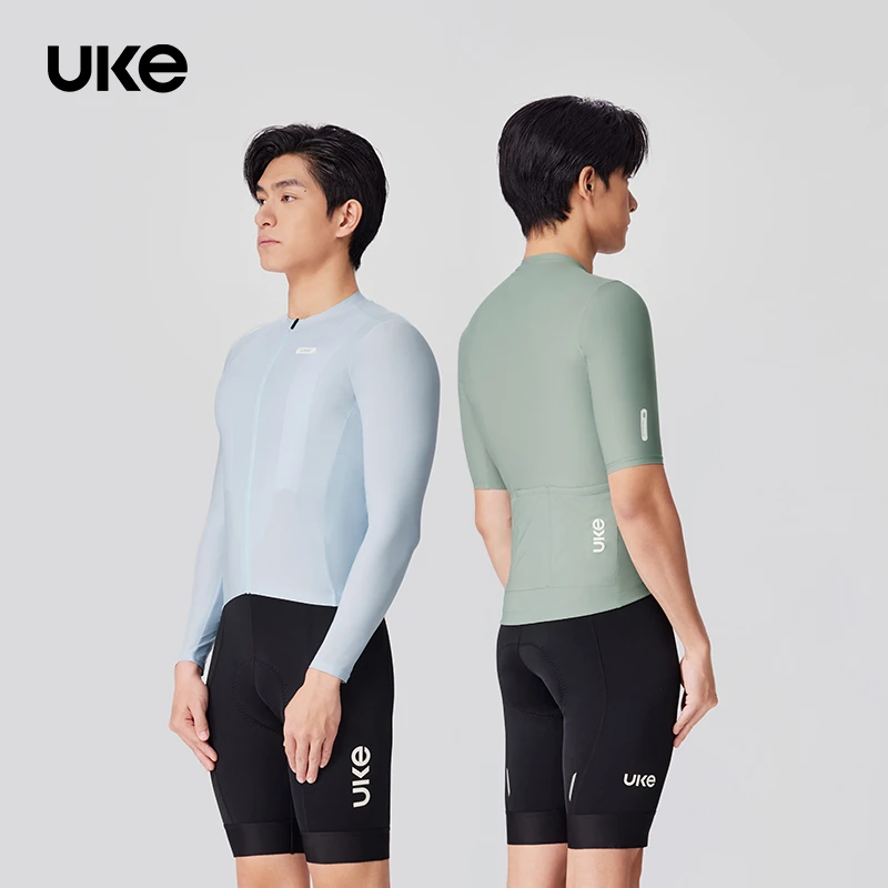 UKE男子骑行服长短袖纯色时尚防晒亲肤骑行装备 满川/山游