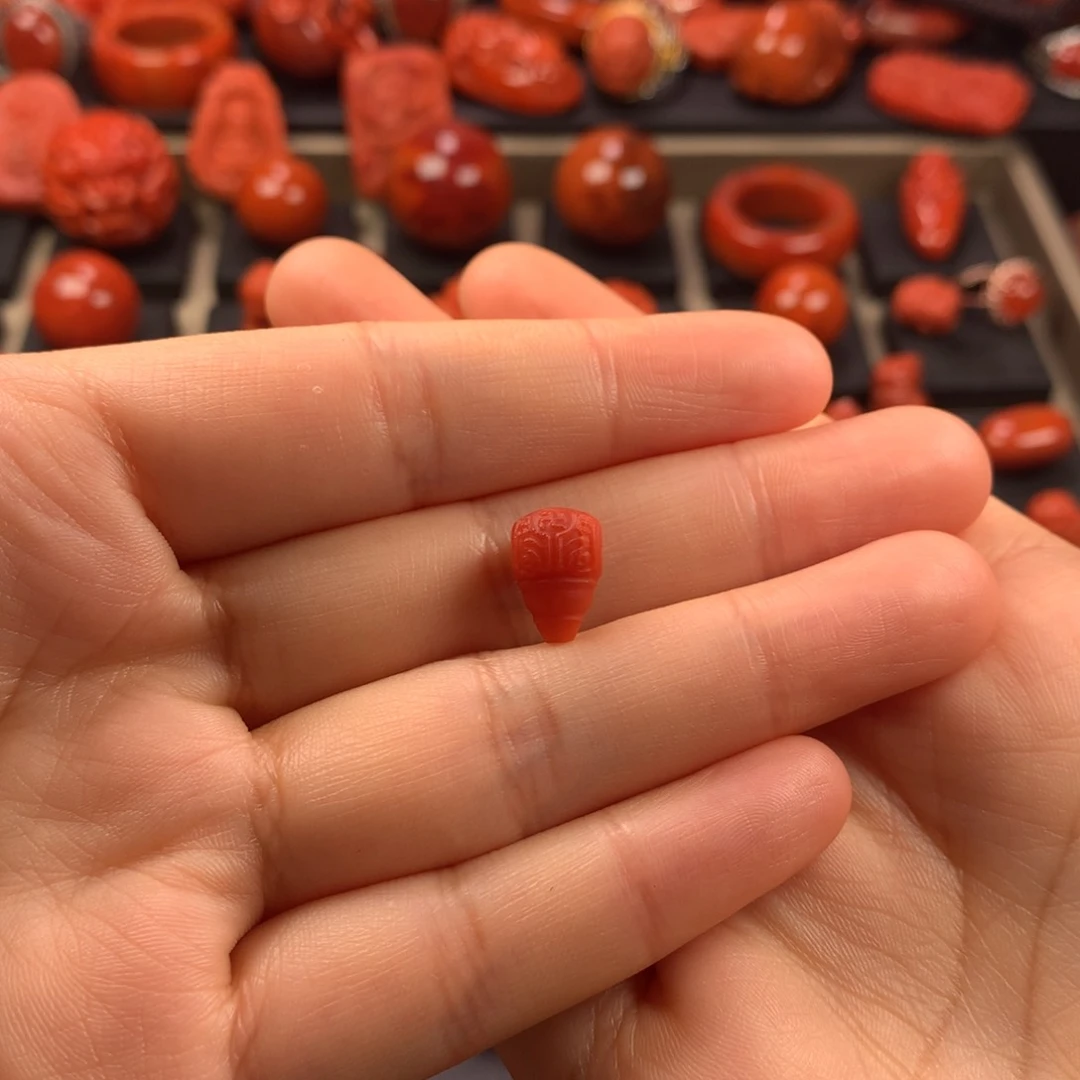 南红玛瑙三通8MM未镶嵌