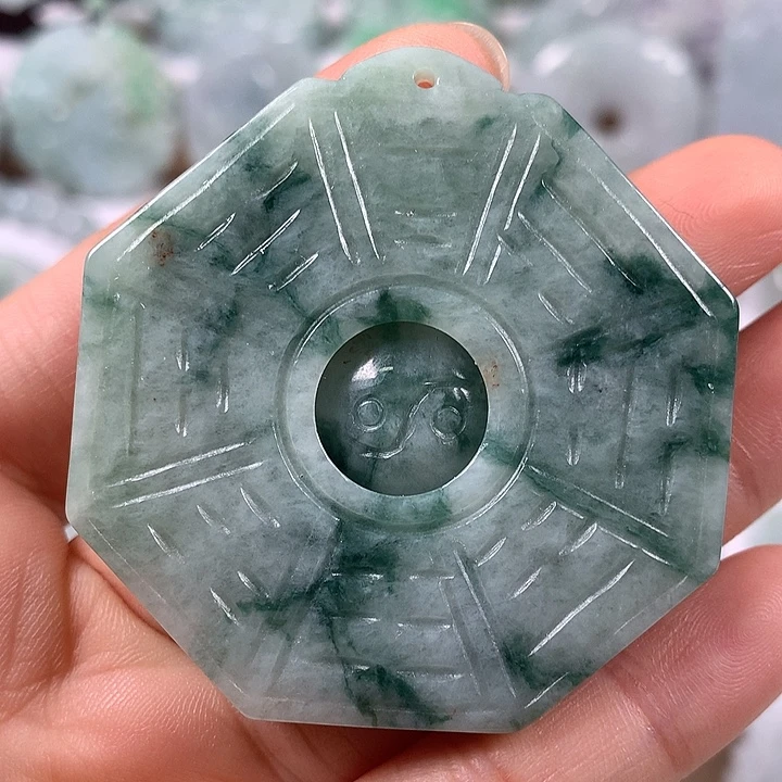 颈饰未镶嵌翡翠时来运转八卦两面工艺福利