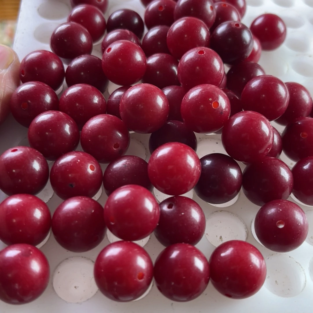 吊坠白玉菩提瑕疵14车厘子圆珠60颗