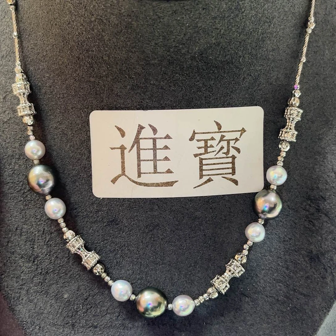 海水珍珠颈饰银S925镶嵌