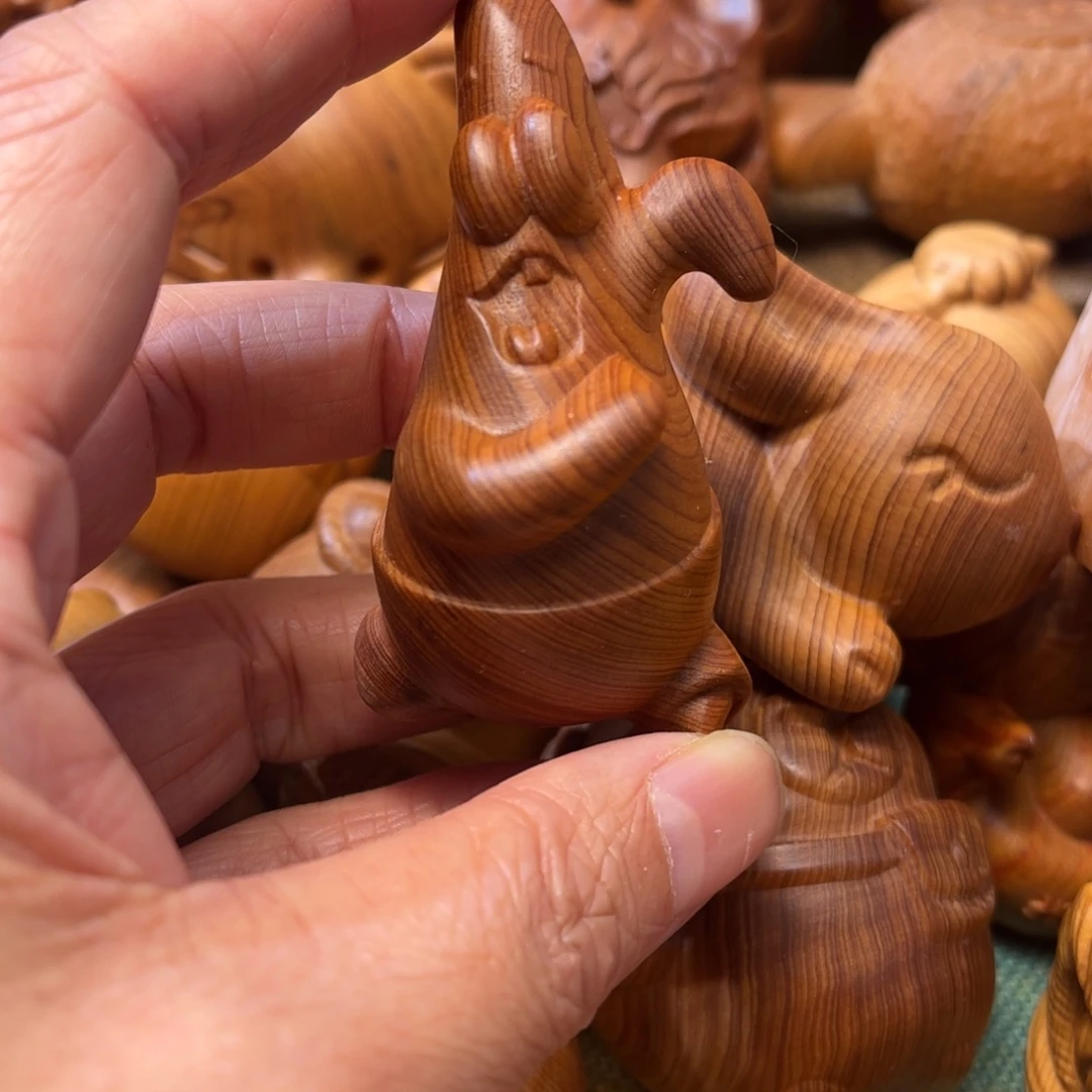 小***兽把件柏木崖柏手把件