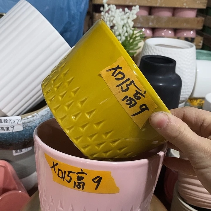 陶盆有孔 瑕疵针孔漏釉介意勿拍外口 15外高9