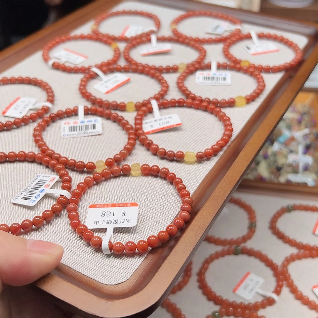 南红玛瑙未镶嵌手链