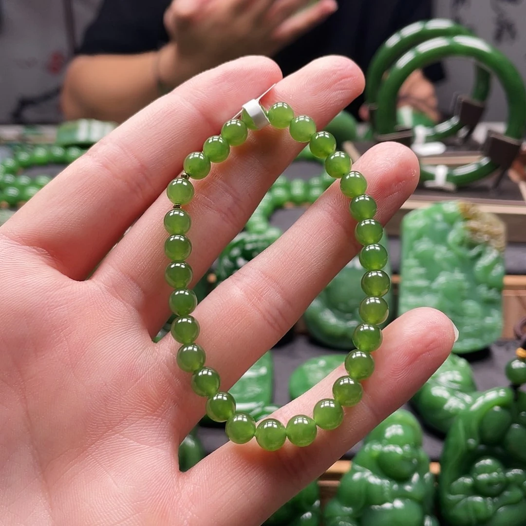 手串未镶嵌和田玉（碧玉）