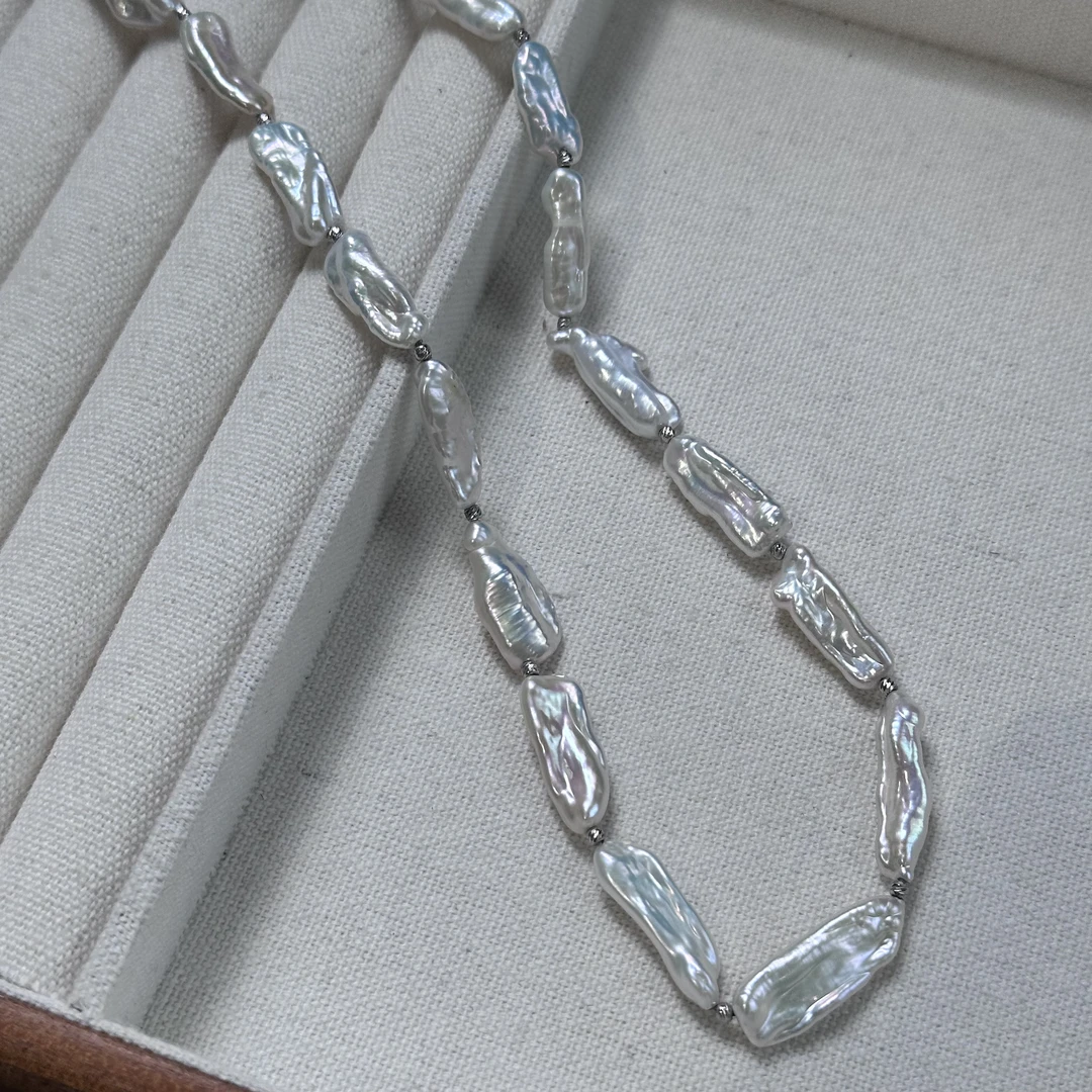 巴洛克琵琶珠项链小众独特异形个性上上签淡水珍珠项链锁骨链