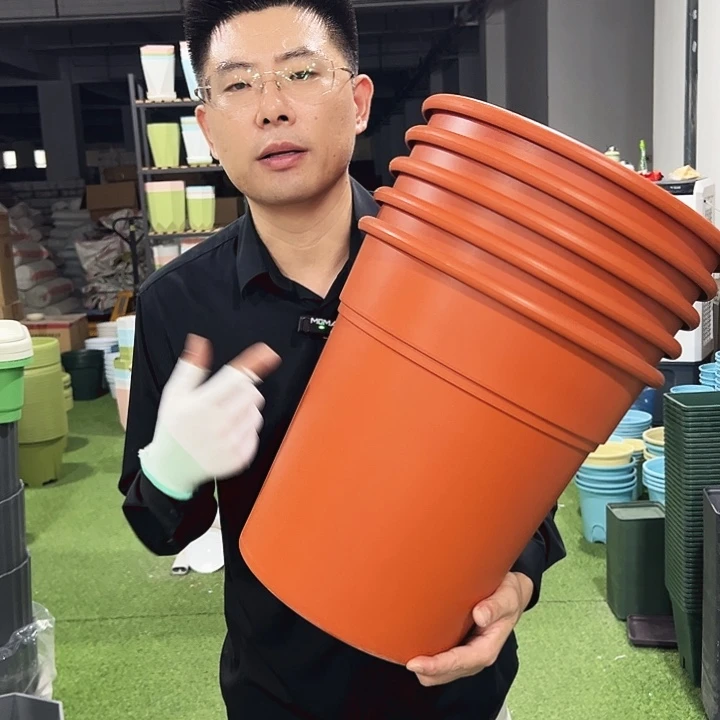 翻边口32高35陶红色5只无托