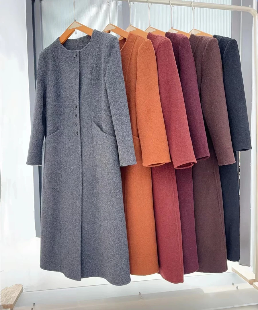 果果豆2025新款毛大衣气质外套时尚时装