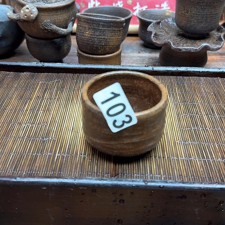 纯手工制作粗陶茶具