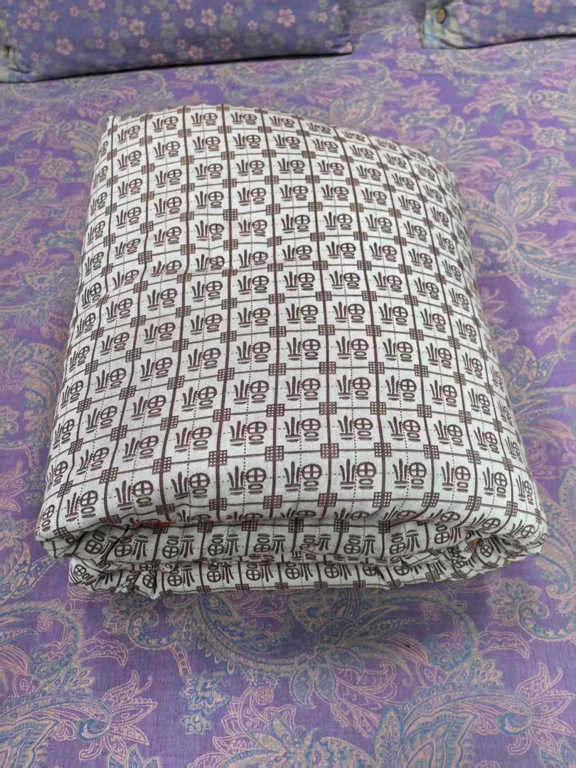 单人冬季厚款新款百福纯棉双层纱布豆豆被1.5x2.0