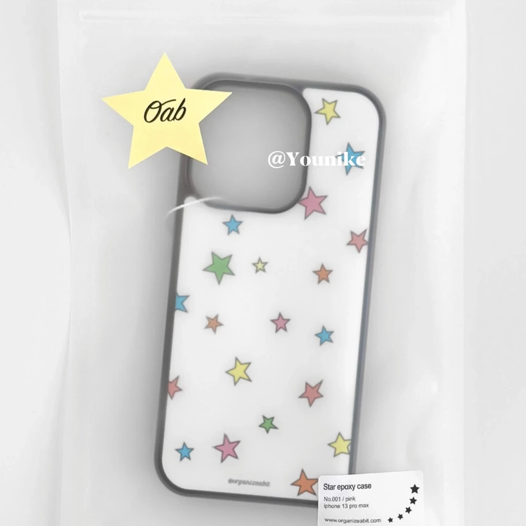 彩色星星适用苹果15Pro手机壳13硅胶XSMax/xr/12女16/14p套8P/xs