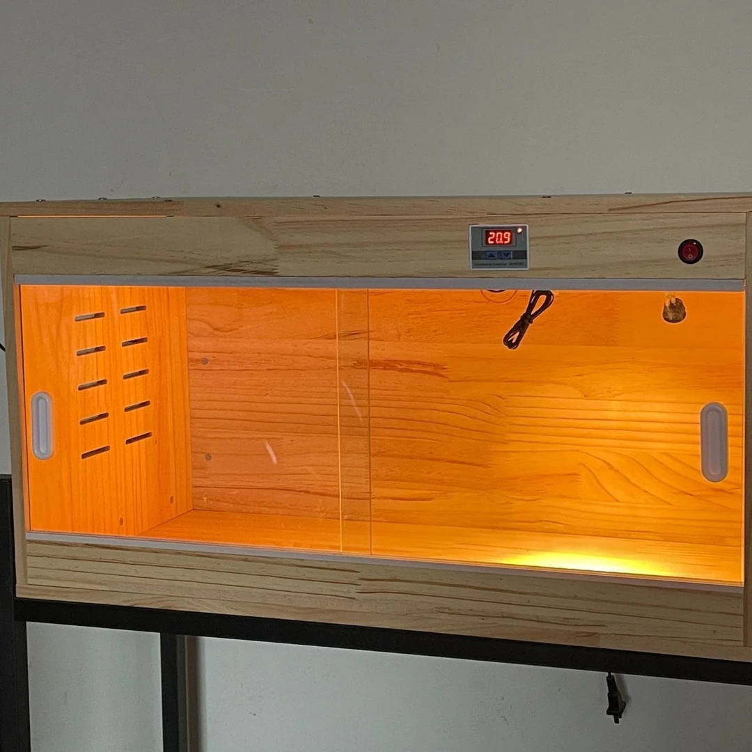 智能恒温箱保温箱孕育鸡仔箱实木生态饲养宠物箱芦丁鸡专用饲养箱