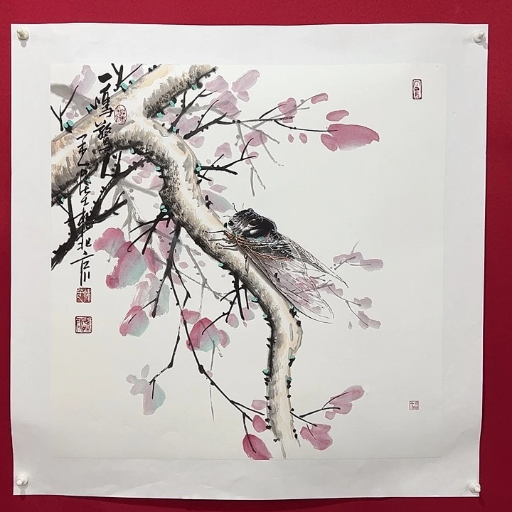 国画柳平四尺斗方