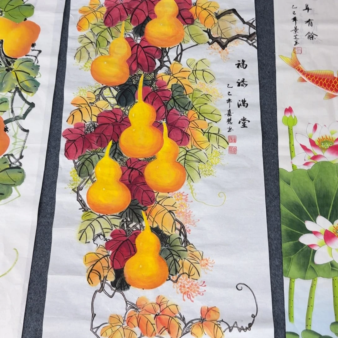 国画三尺尺寸50X100纯手绘作品