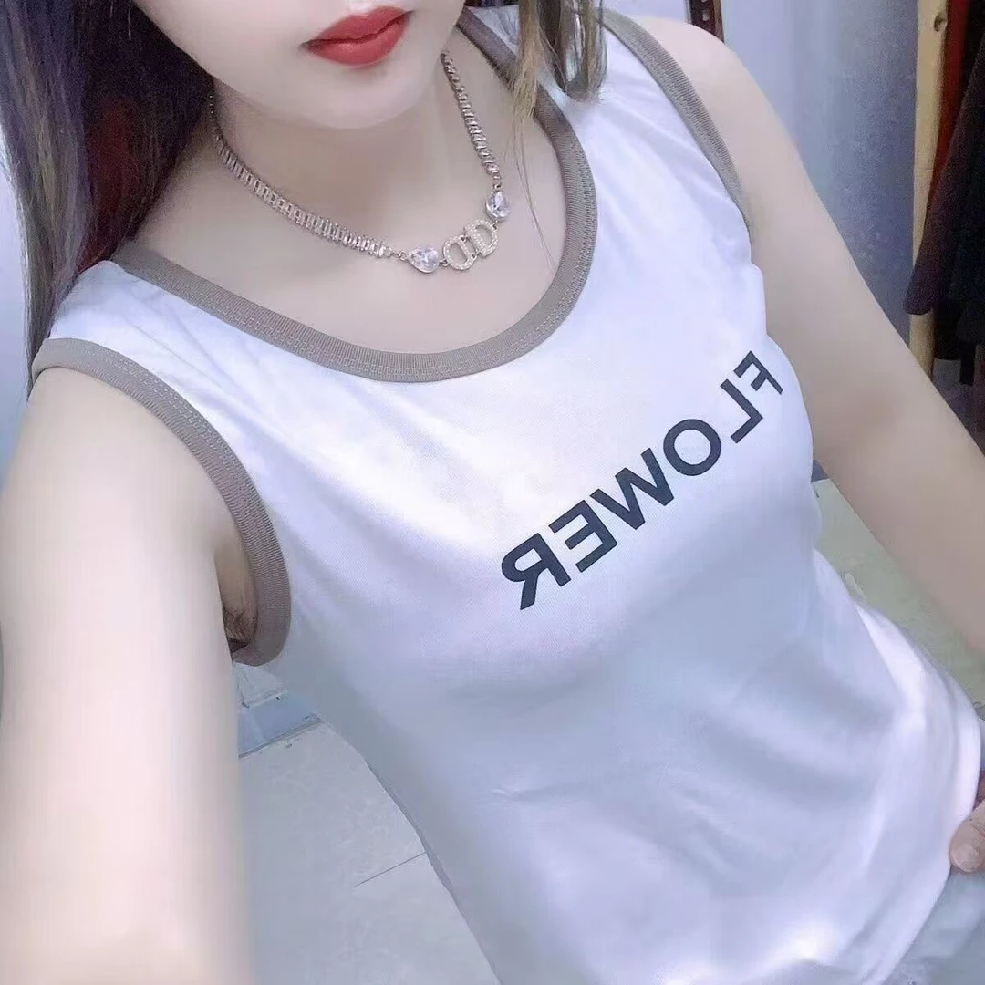 大码女装2025春季新款时尚洋气宽松显瘦休闲打底无袖背心9678