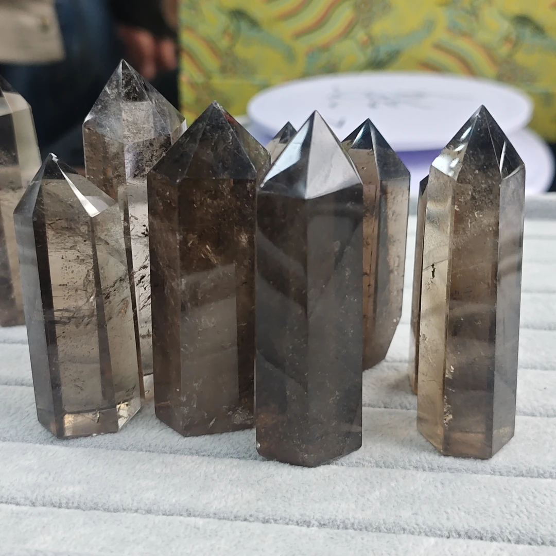 【书记甄选】天然茶水晶晶柱  多样性发一件