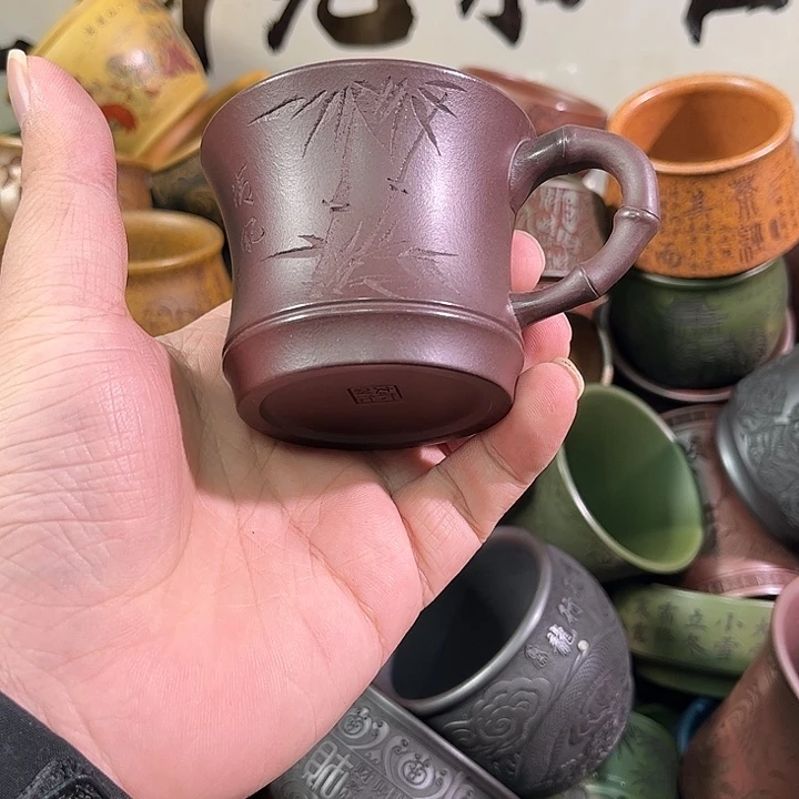 茶杯紫砂水*全手工紫砂主人杯
