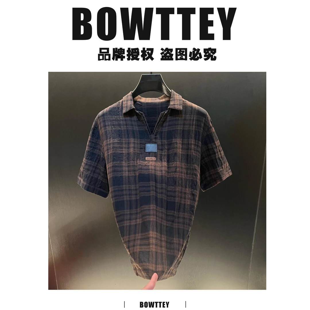 男士顶奢夏季新品设计感休闲上衣NZF034