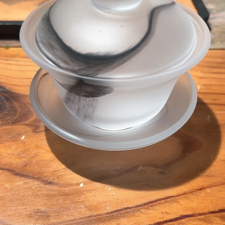 铁*磨砂烟雨盖碗➕2个客杯不带礼盒