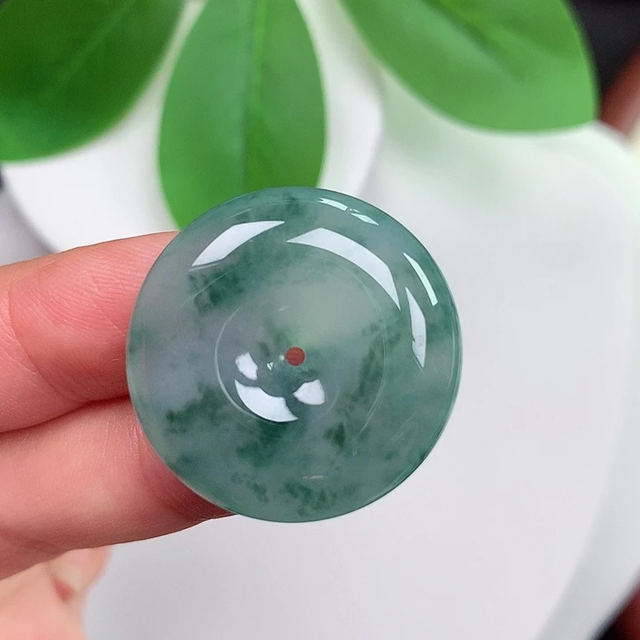 颈饰未镶嵌翡翠平安扣 25.9x6.6mm