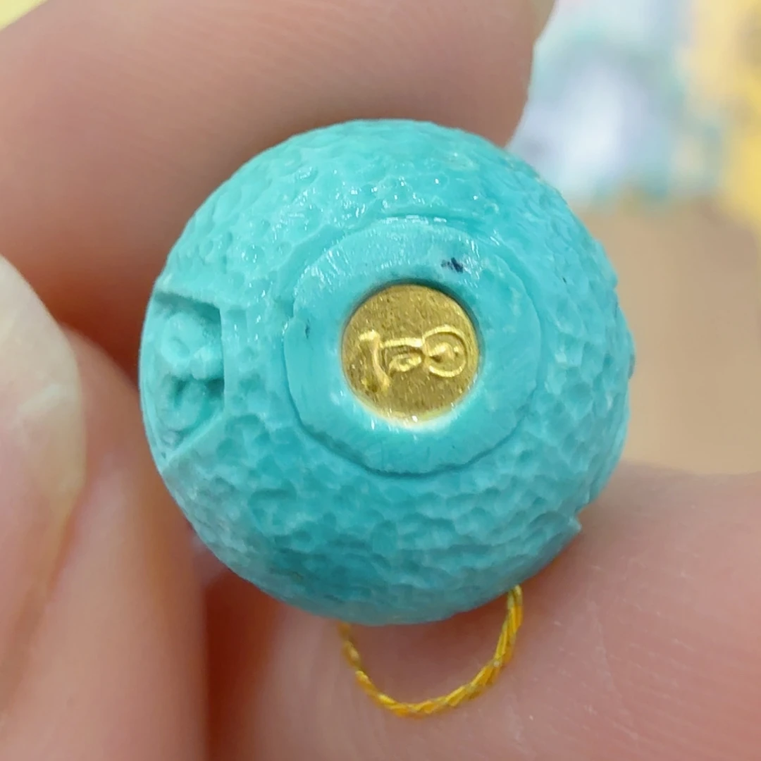 绿松石18K金镶嵌珠宝奇石