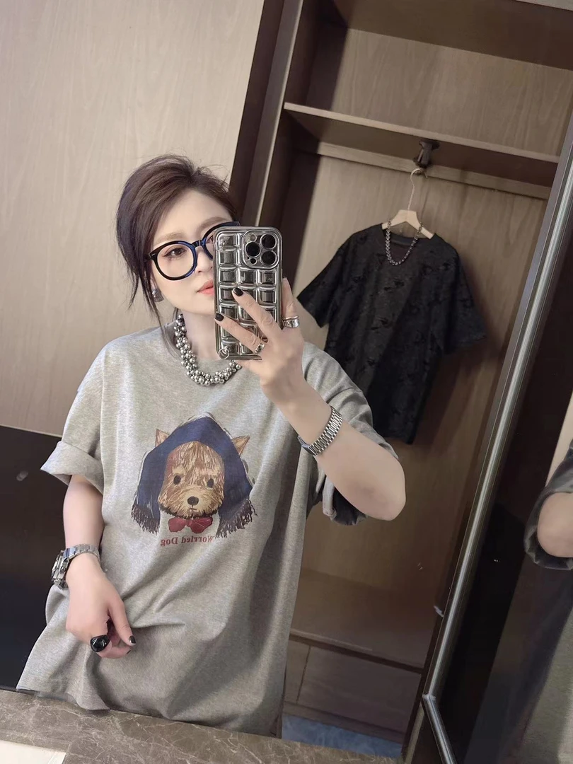 「欧货大T恤」欧版宽松显瘦百搭卡通印花短袖T恤女上衣